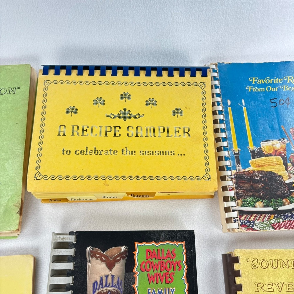 Lot of 6 - Church Cookbooks‎ + Dallas Cowboys Wives Recipes Cook Book Homecooked - Picture 3 of 5